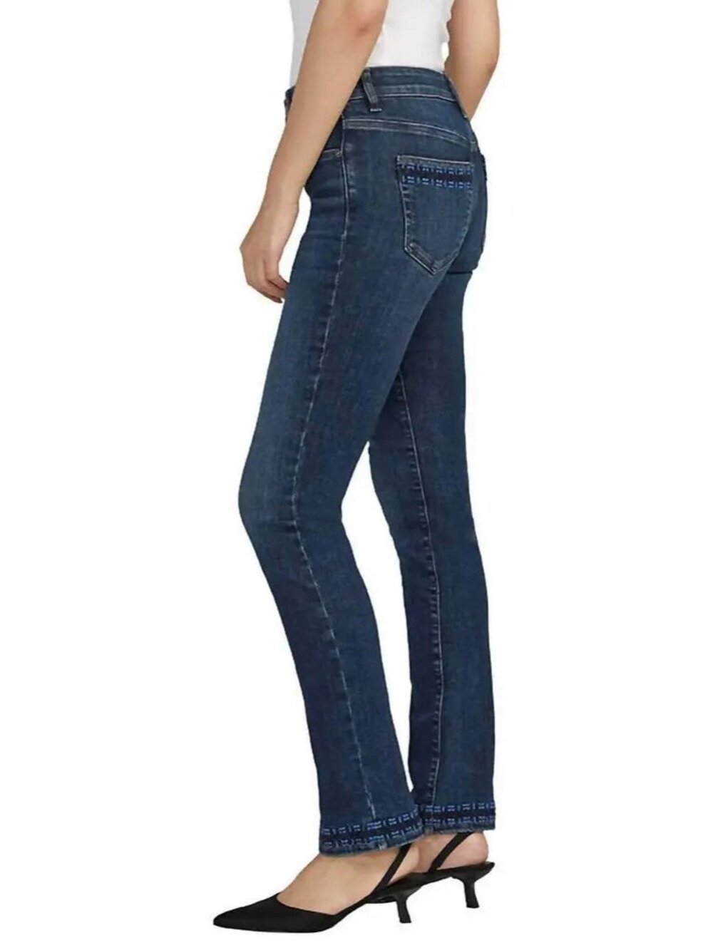 ✨ Jag Women’s Mid Rise Ruby Straight Pocket Embroidery 10 Night Owl NWT - Picture 2 of 8
